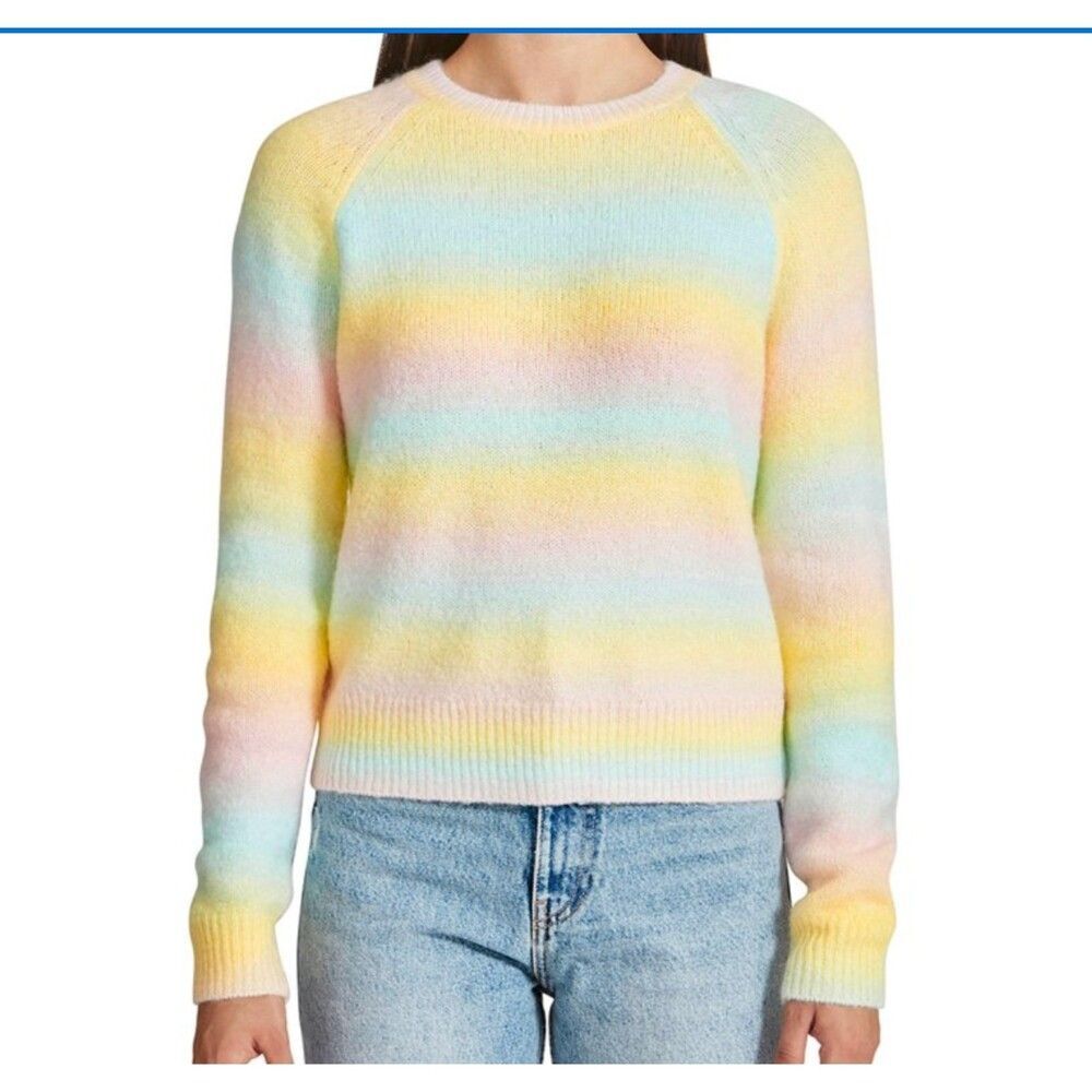NWT BB Dakota Steve Madden Ombre Rainbow Knit Spring Sweater XXL